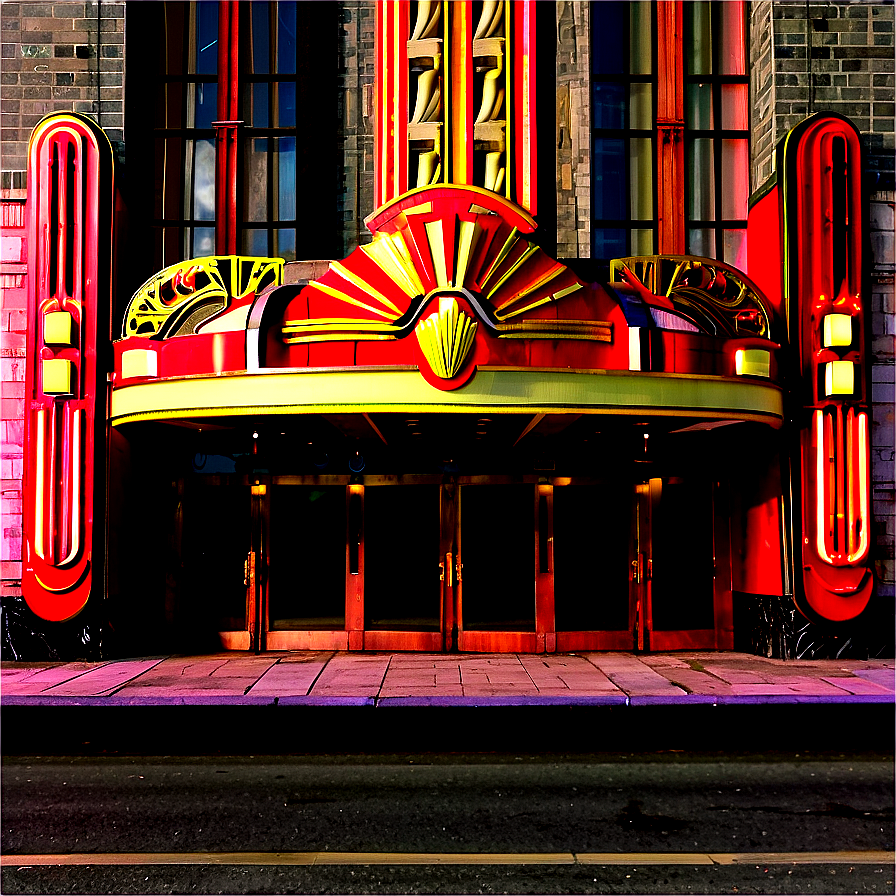 Art Deco Theater Facade Png Rnc68 PNG Image