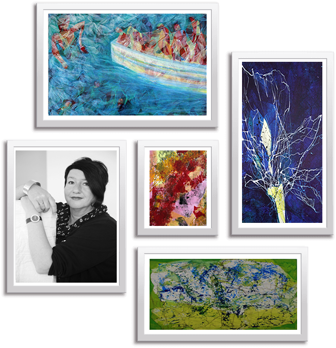 Art Gallery Wall Collage PNG Image