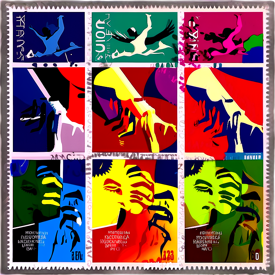 Art Movements Postage Stamp Png 4 PNG Image