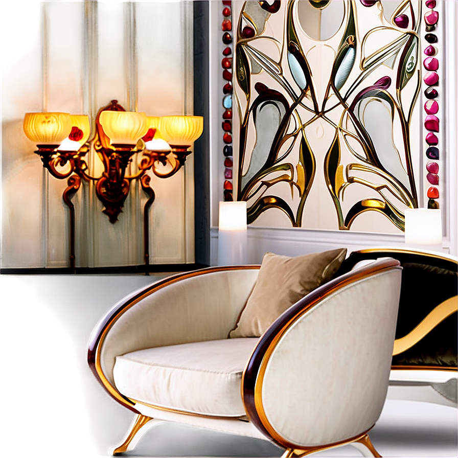 Art Nouveau Living Room Png 05242024 PNG Image