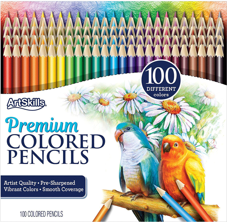 Art Skills Premium Colored Pencils Packaging PNG Image