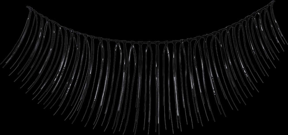 Artificial Eyelashes Black Background PNG Image