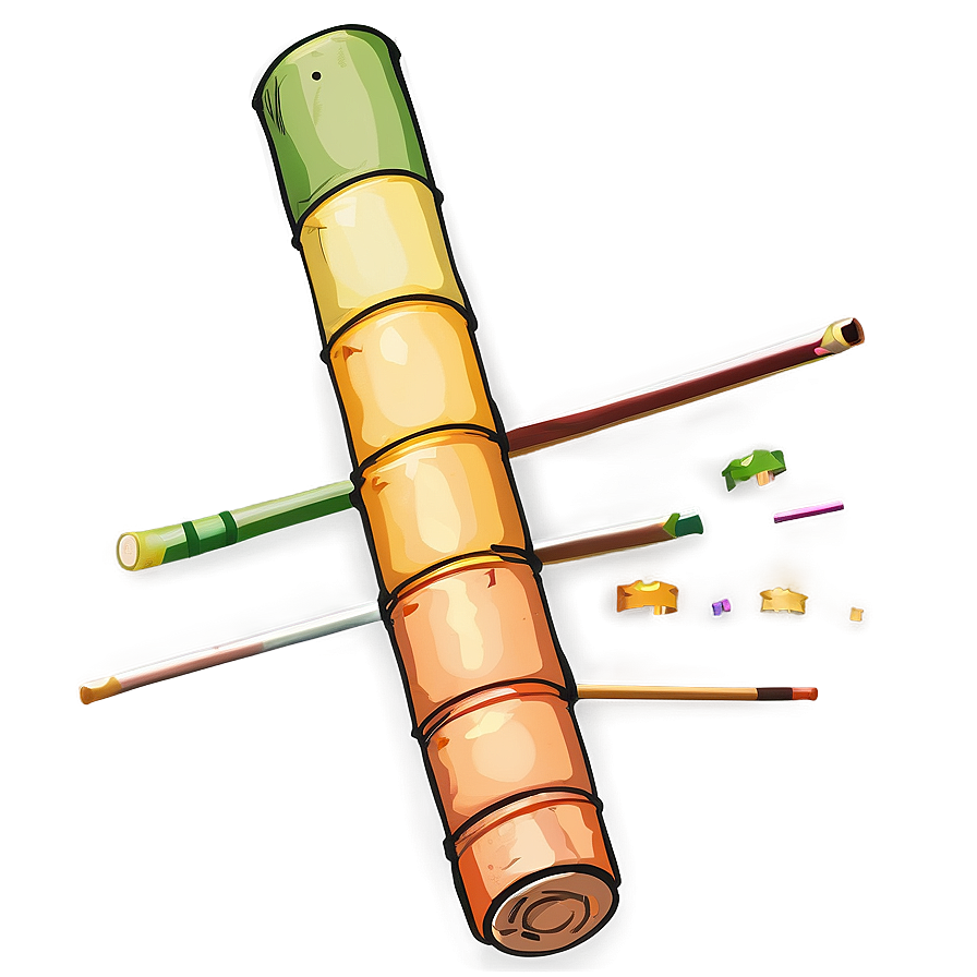 Artificially Colored Sugarcane Png 06262024 PNG Image