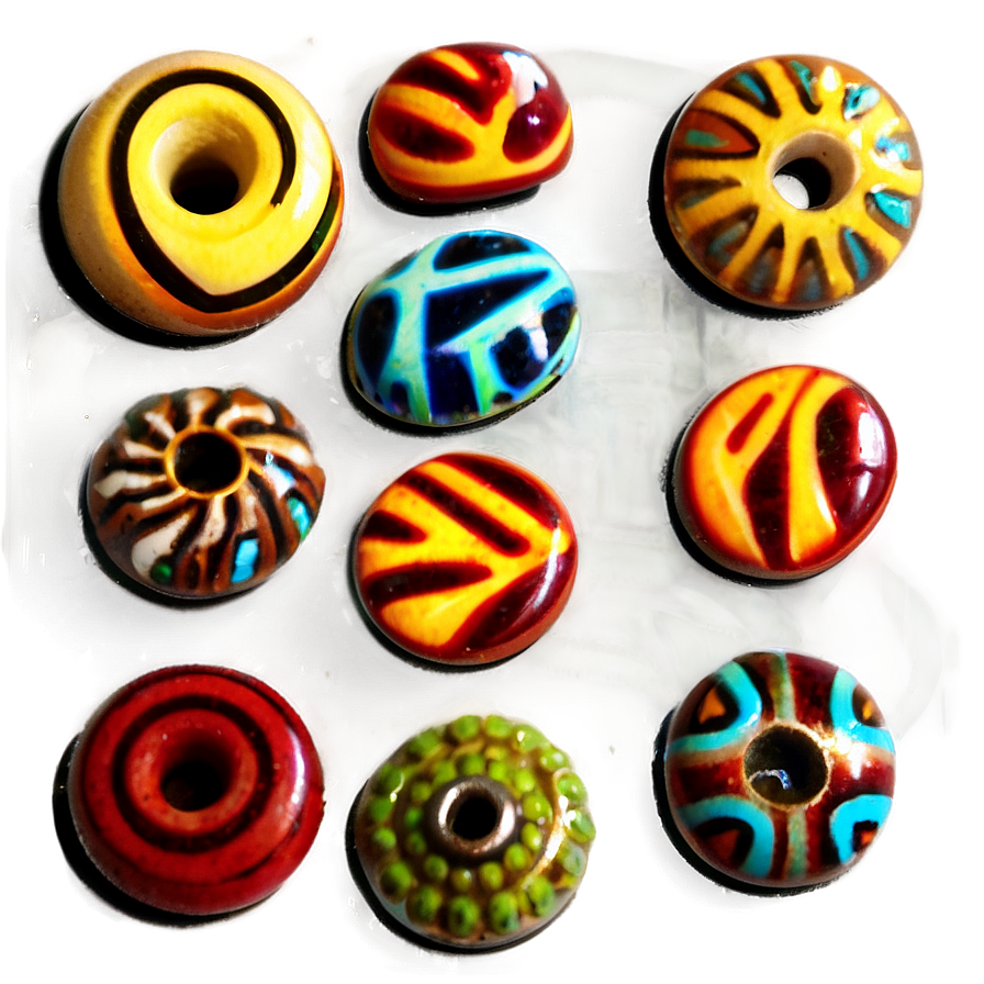 Artisan Clay Beads Png 06212024 PNG Image