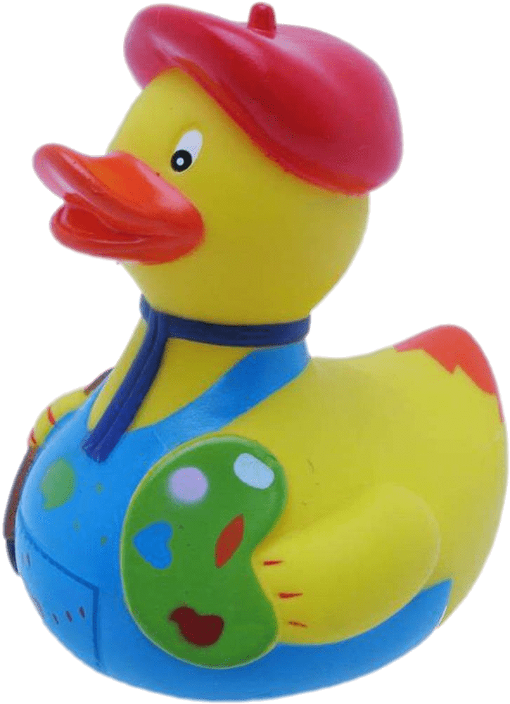 Artist Rubber Duck Figurine.png PNG Image