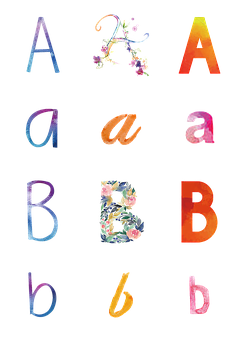 Artistic Alphabet Letters Design PNG Image