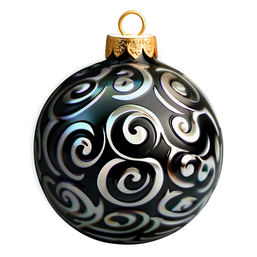 Artistic Black Swirl Ornament Png Kqg14 PNG Image