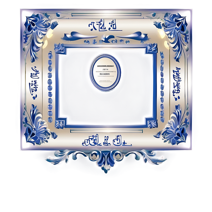 Artistic Certificate Frame Png Bdx42 PNG Image