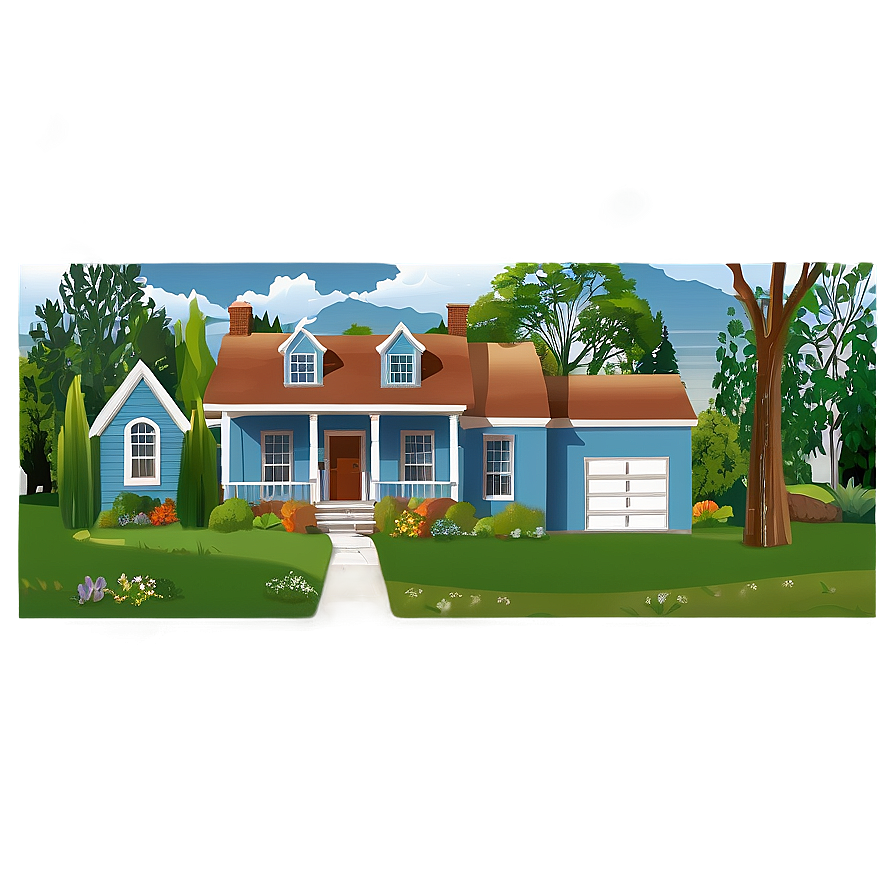 Artistic House Illustration Png 05252024 PNG Image