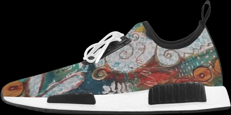 Artistic Sneaker Design PNG Image