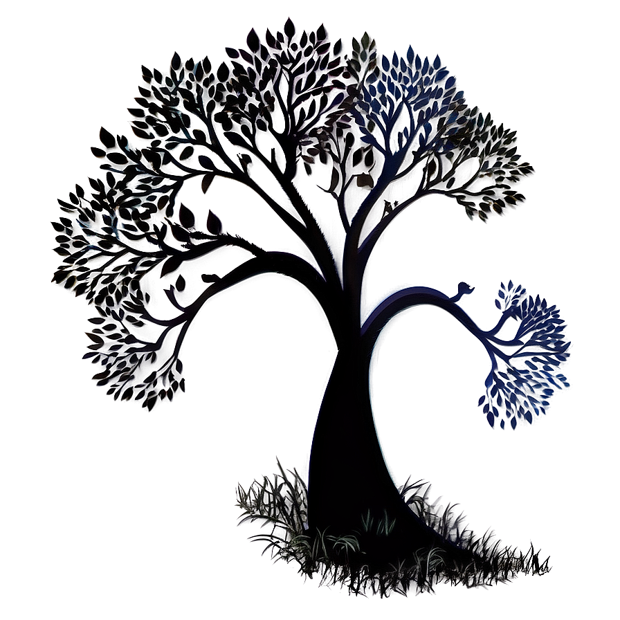 Artistic Tree Silhouette Png Gjl18 PNG Image