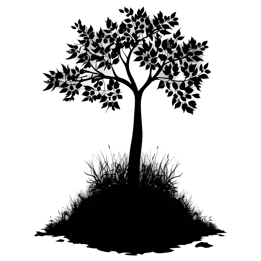 Artistic Tree Silhouette Png Mtf PNG Image