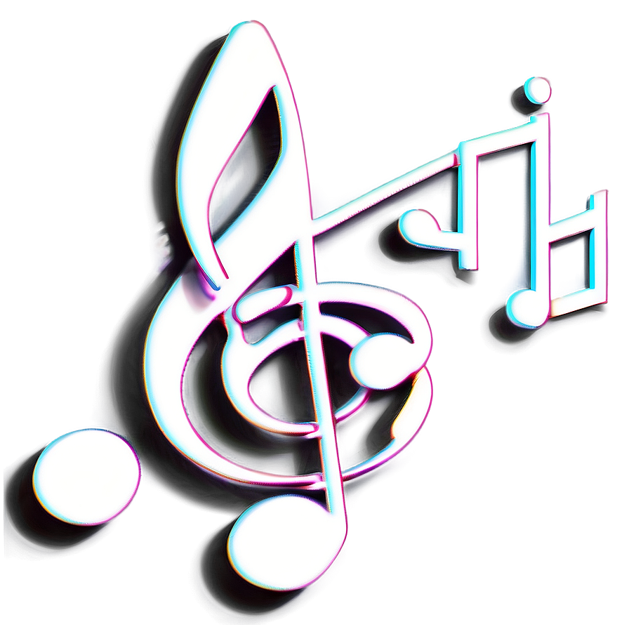 Artistic White Music Notes Png 11 PNG Image