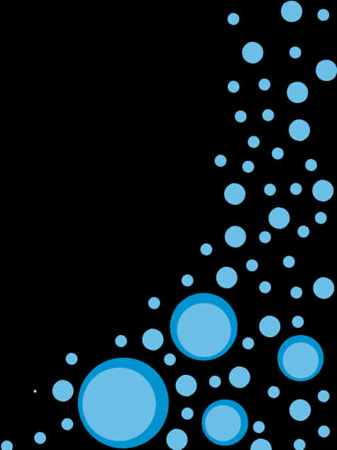 Ascending Blue Bubbles Background PNG Image