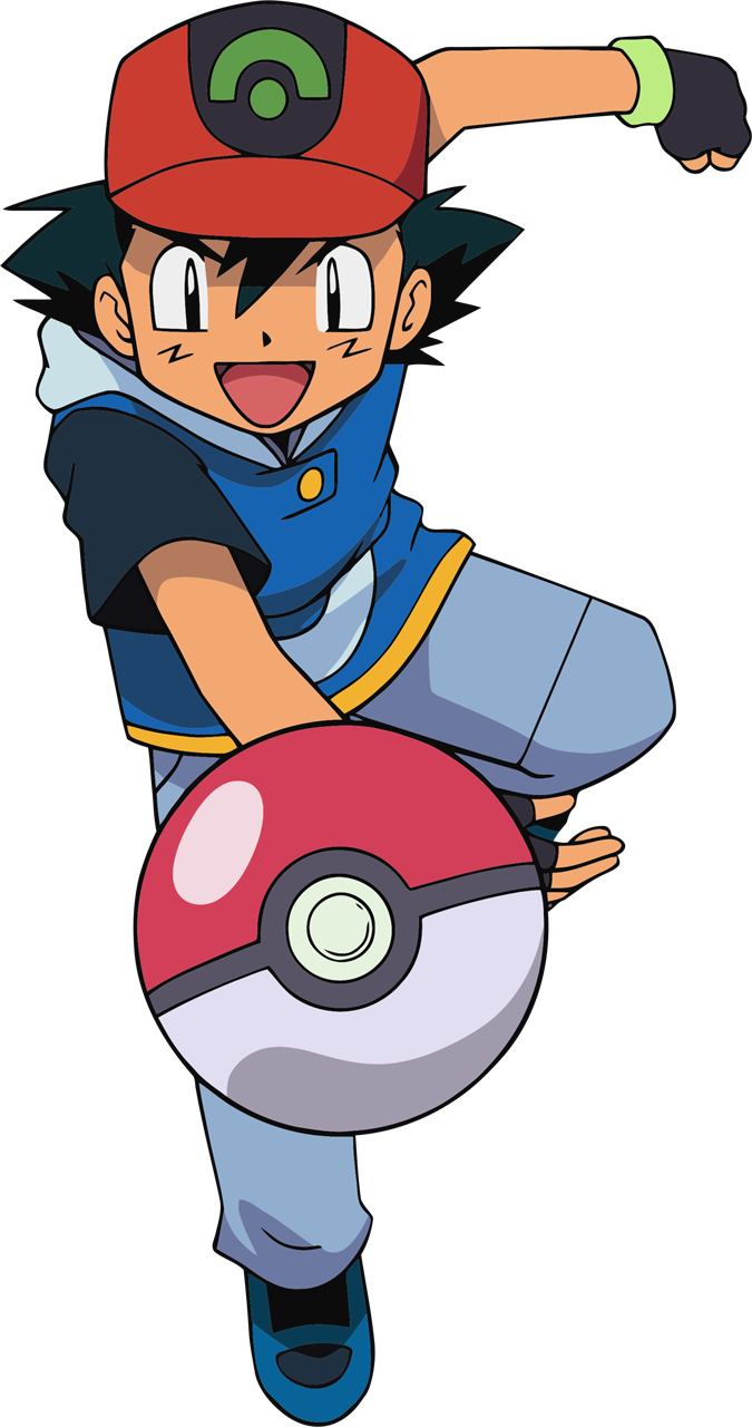 Ash Ketchum Pokemon Trainer Pose PNG Image