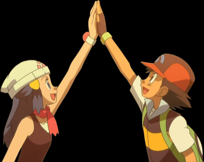 Ashand Friend High Five Celebration PNG Image