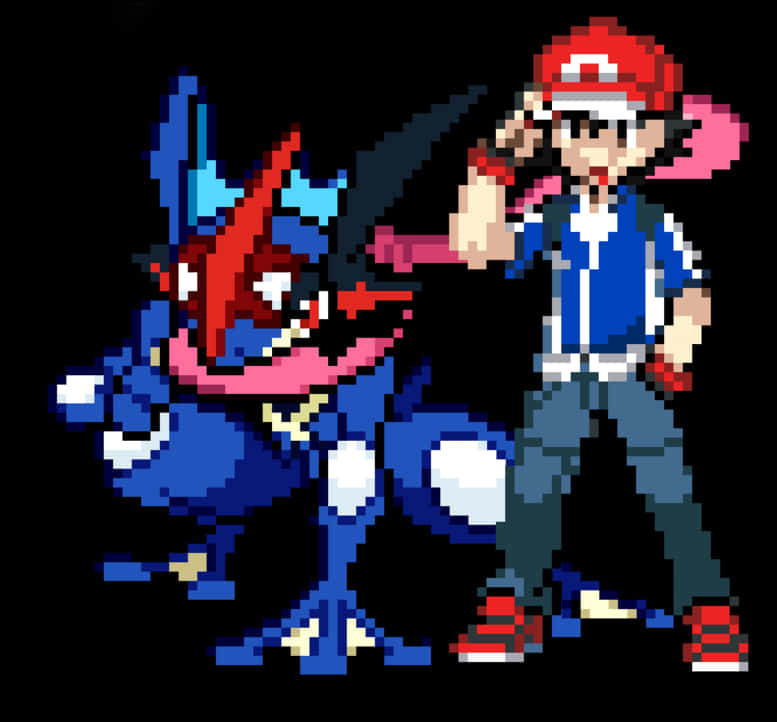 Ashand Pokemon Pixel Art PNG Image