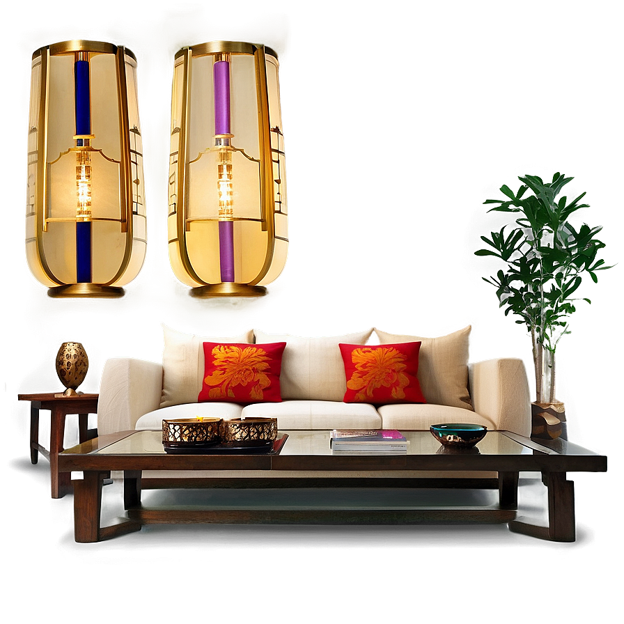 Asian Inspired Living Room Png 05242024 PNG Image