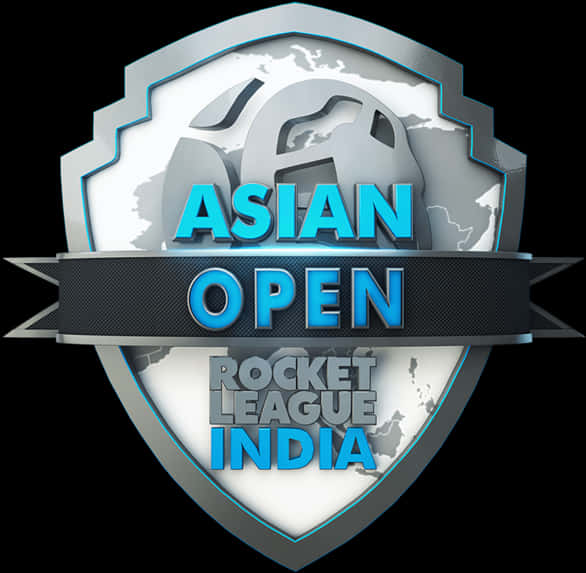 Asian Open Rocket League India Tournament Logo PNG Image