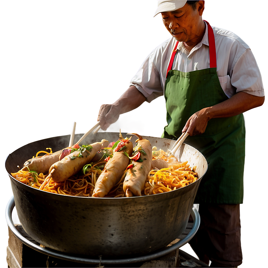 Asian Street Food Cooking Png 05212024 PNG Image