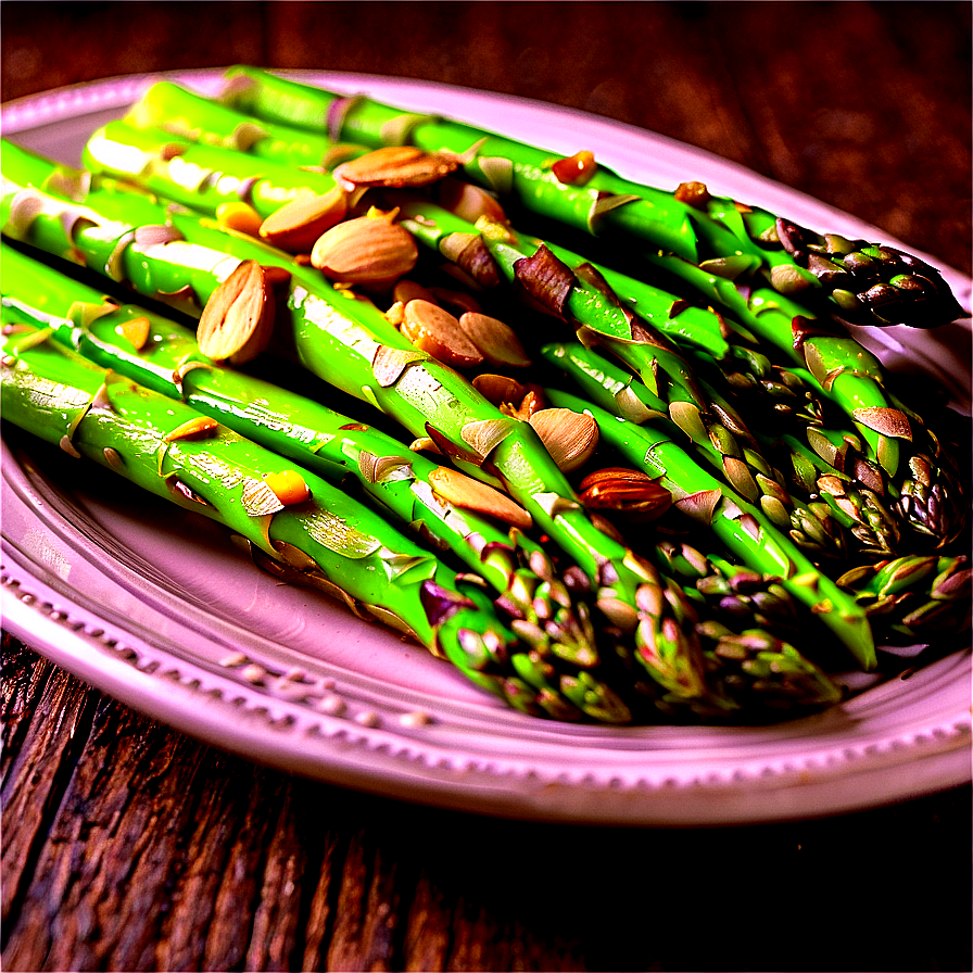 Asparagus With Toasted Almonds Png 06122024 PNG Image