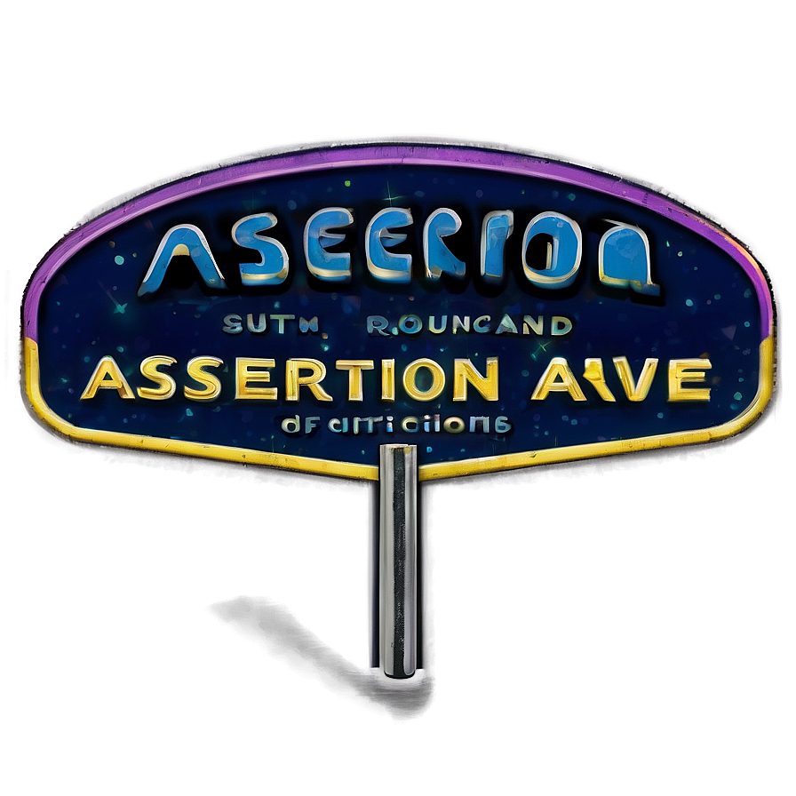 Assertion Avenue Sign PNG Image