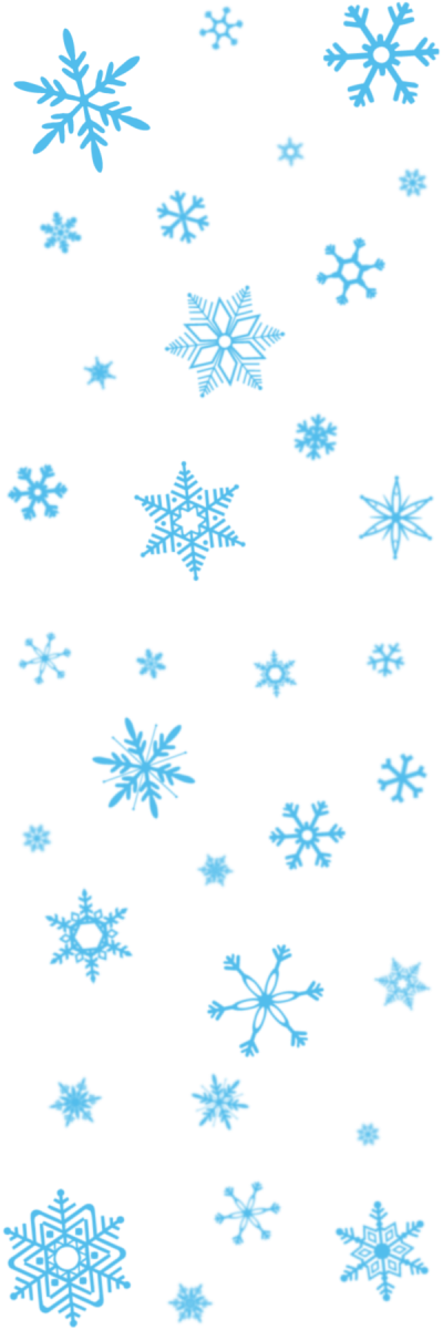 Assorted Blue Snowflakes Pattern PNG Image