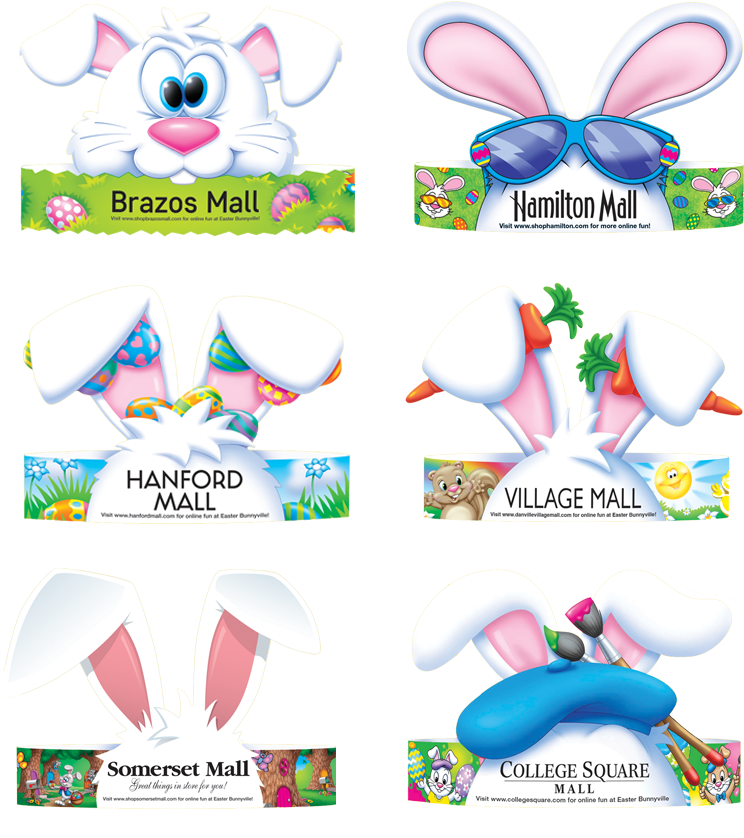 Assorted Bunny Ears Designs PNG Image