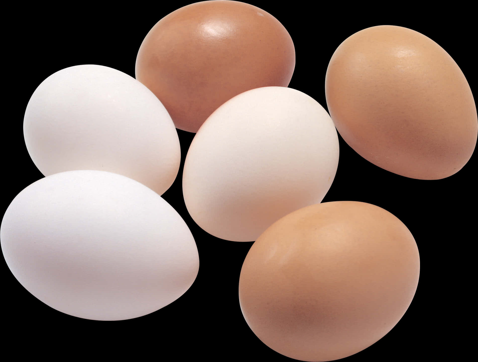 Assorted Chicken Eggson Black Background.jpg PNG Image