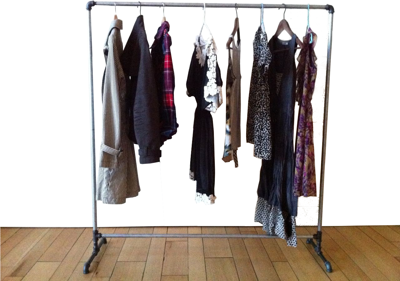 Assorted Clothingon Rack PNG Image