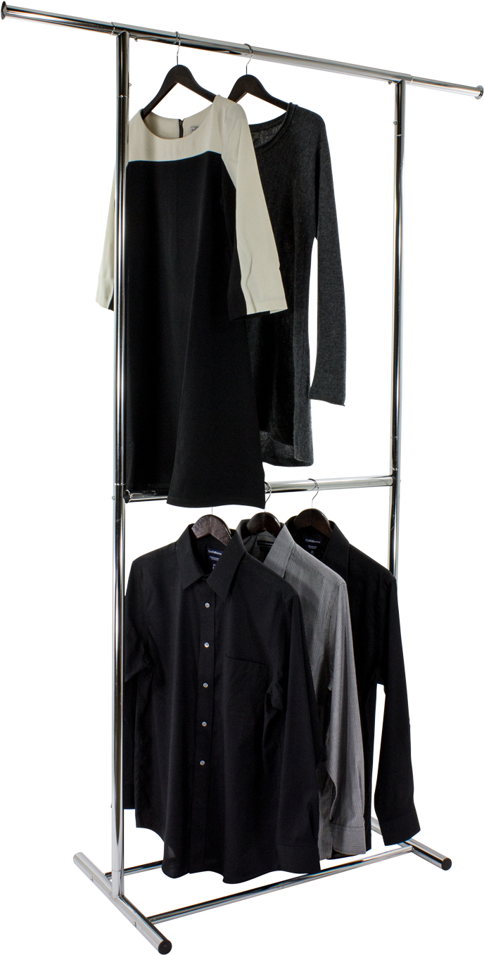 Assorted Clothingon Rack PNG Image