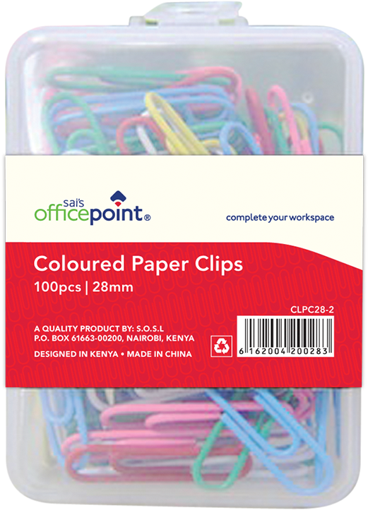 Assorted Colored Paper Clips Pack PNG Image