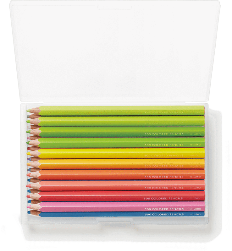 Assorted Colored Pencilsin Box PNG Image