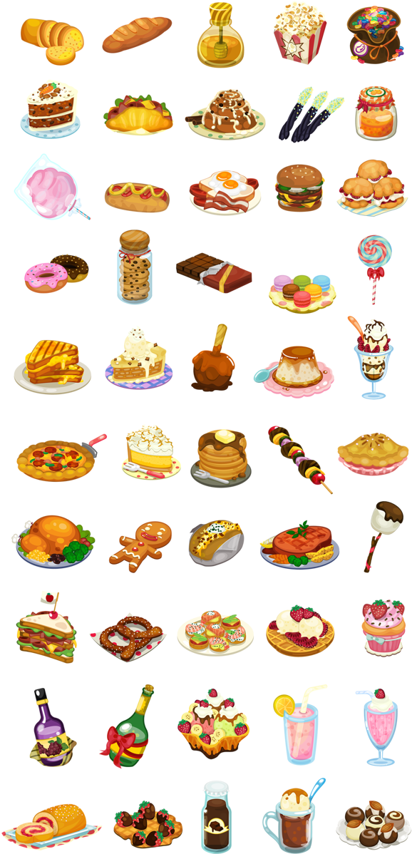 Assorted Dessertsand Snacks Collection PNG Image