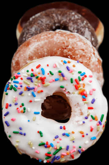 Assorted Donutswith Sprinkles PNG Image