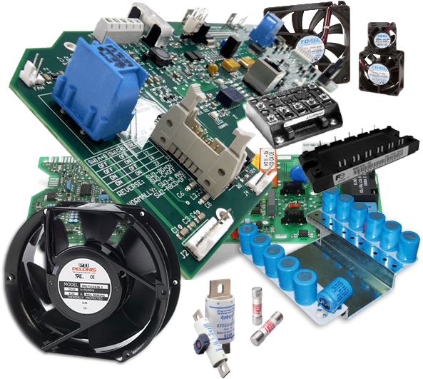 Assorted Electronic Spare Parts PNG Image