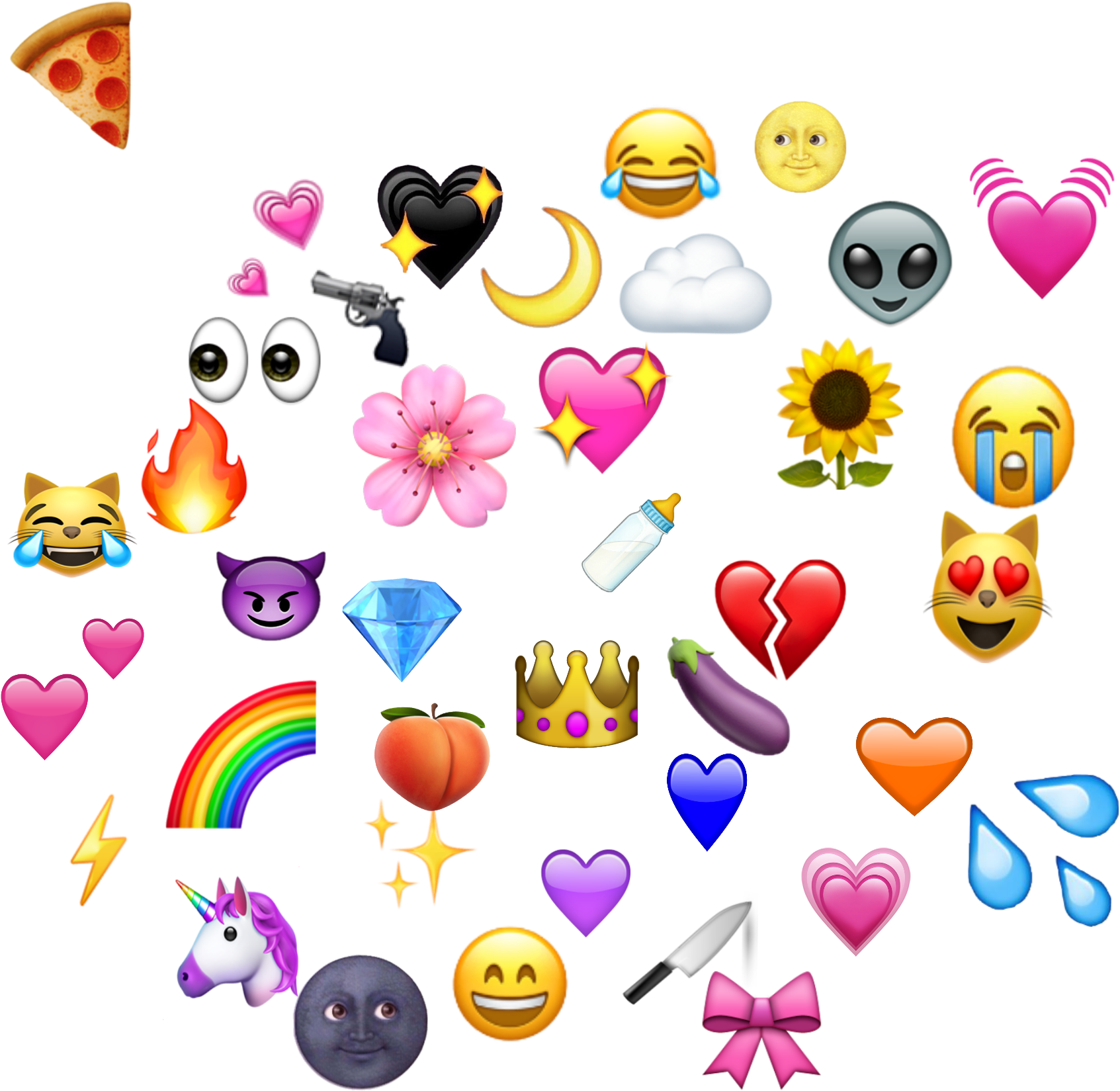 Assorted Emoji Collection PNG Image