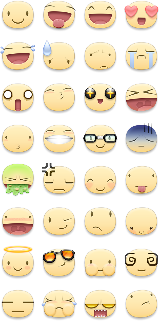 Assorted_ Emoticons_ Collection PNG Image