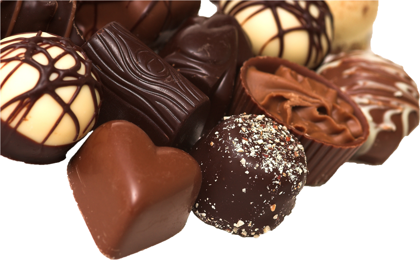 Assorted Fine Chocolates Collection PNG Image