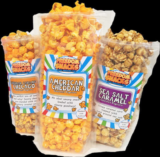 Assorted Flavored Popcorn Packs PNG Image