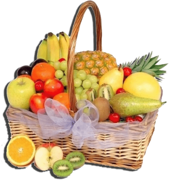 Assorted Fruit Basket PNG Image