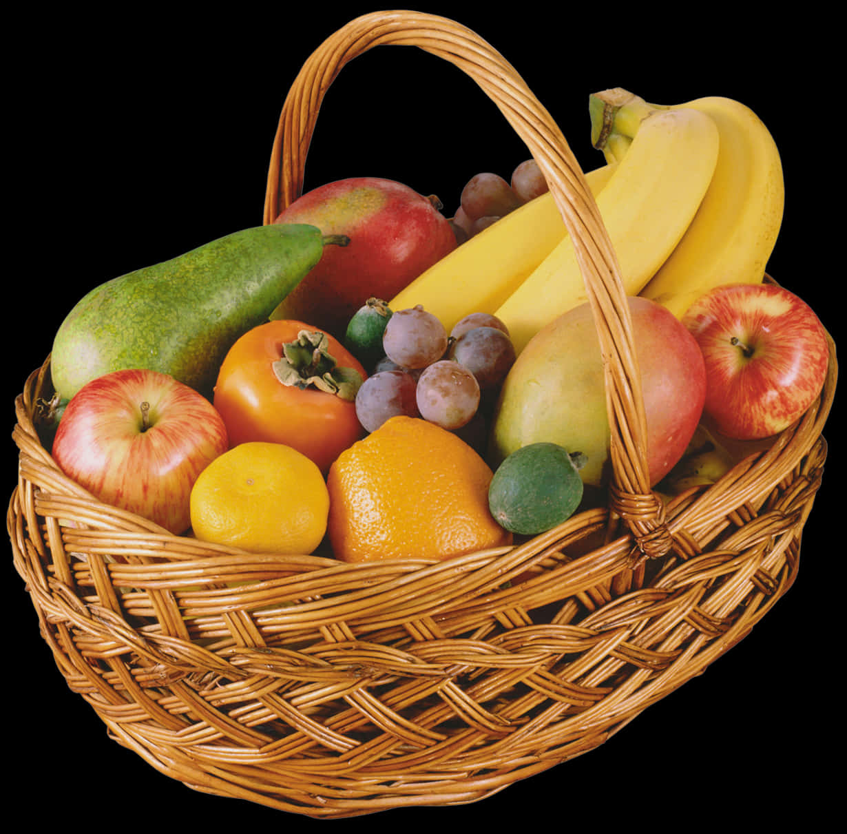 Assorted Fruit Basket PNG Image