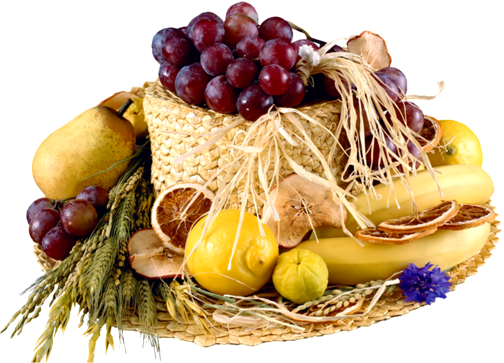 Assorted Fruit Basket Display.png PNG Image