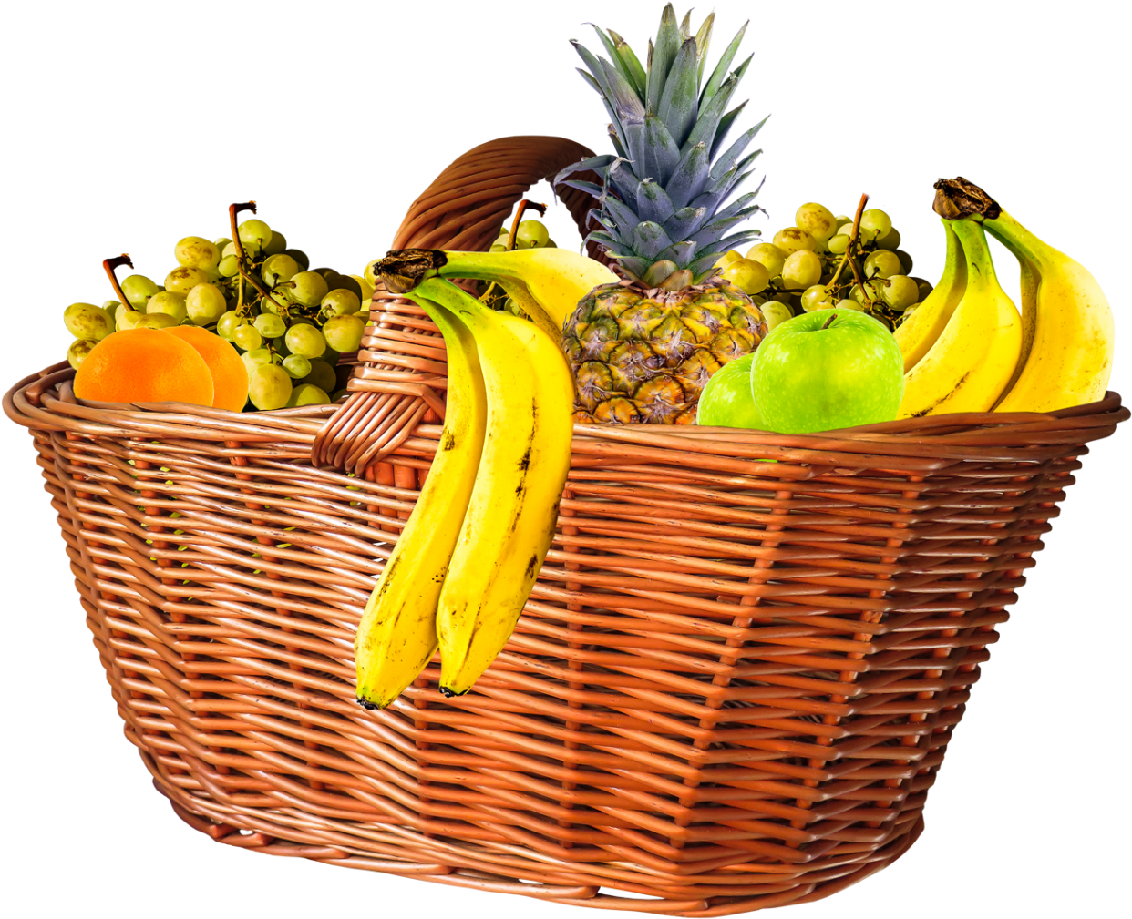 Assorted Fruit Basket PNG Image