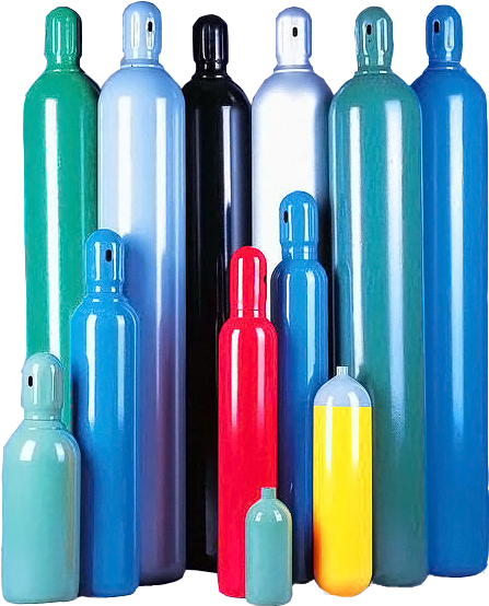 Assorted Gas Cylinders Collection PNG Image