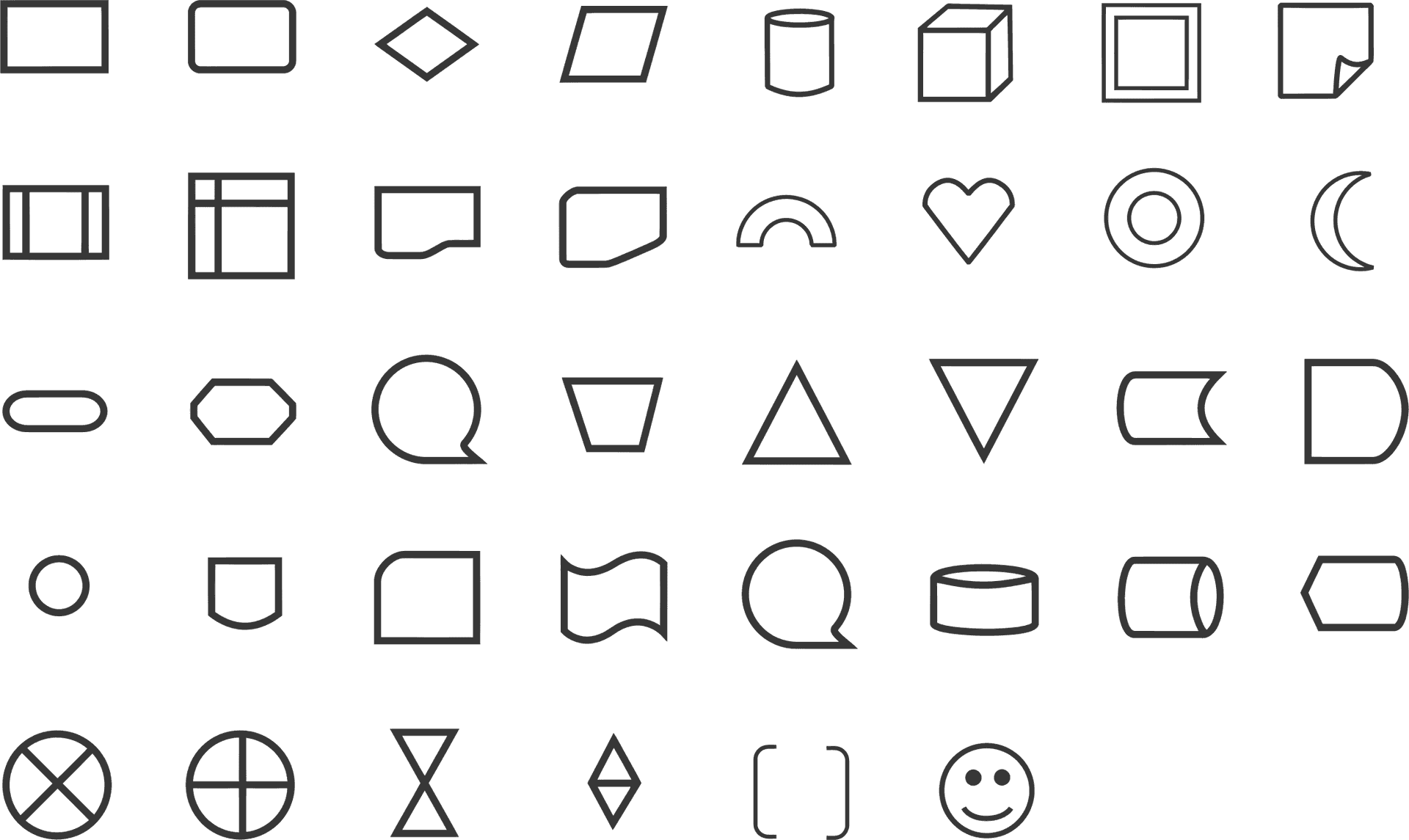 Assorted Geometric Shapes Background PNG Image