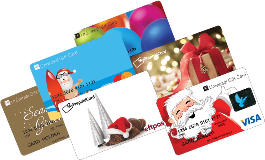 Assorted Gift Cards Collection PNG Image