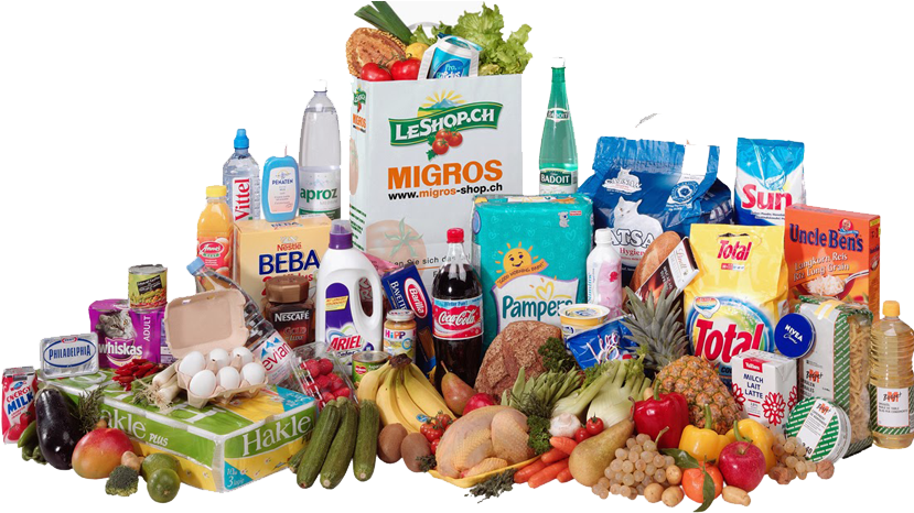 Assorted Grocery Items Collection PNG Image