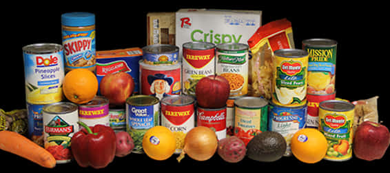 Assorted Grocery Items Display PNG Image