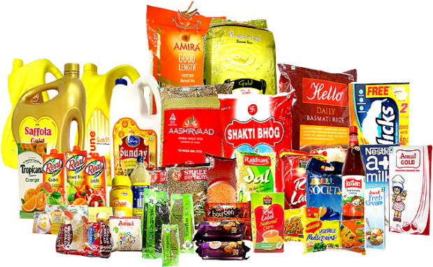 Assorted Grocery Products Collection PNG Image